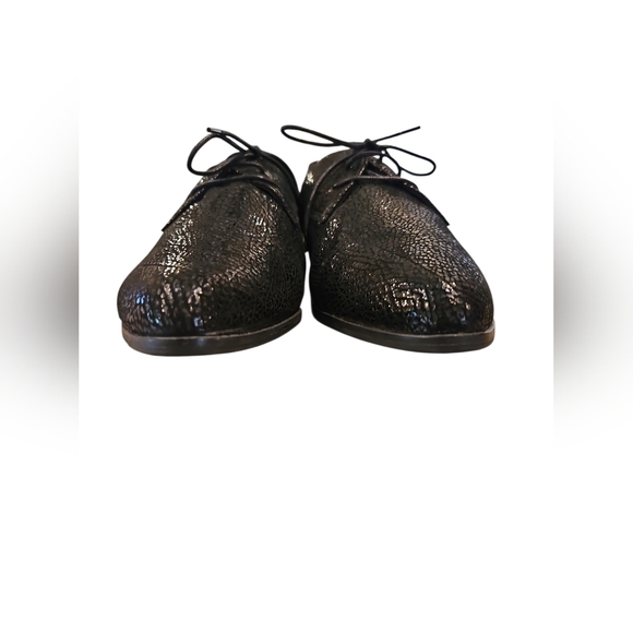 Spring Step NWOB SZ 39/8 Black Leather Conchetta Oxford Almond Toe Lace Up Shoe - Picture 4 of 12